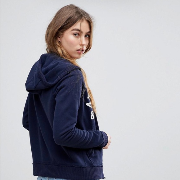 Abercrombie & Fitch Logo Zip Through Women’s Hoodie. Sz: S - Picture 2 of 7